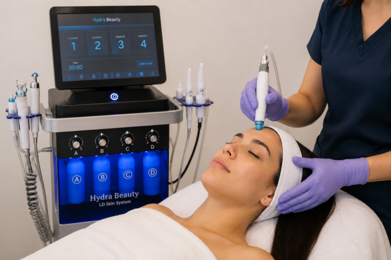 Hydro facial treatment at Opal Skin Studio in Port Coquitlam
