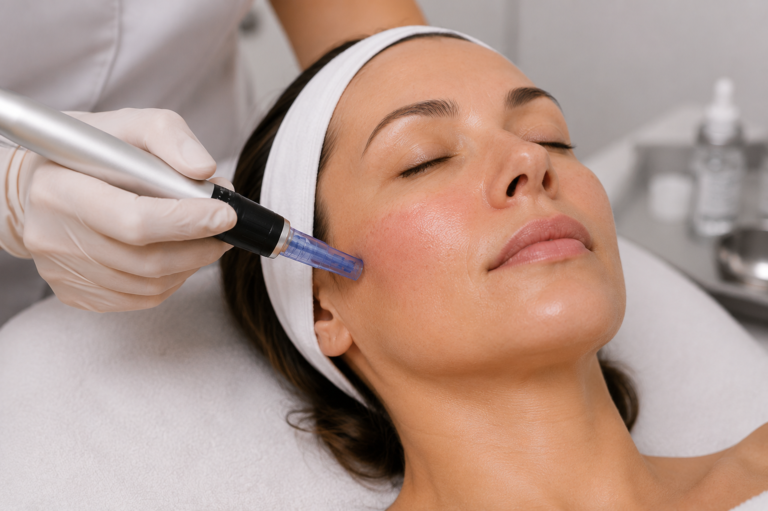Microneedling treatment at Opal Skin Studio in Port Coquitlam