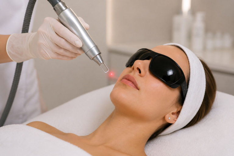 Q-Switched Nd:YAG laser treatment at Opal Skin Studio in Port Coquitlam